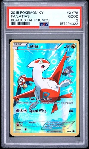 2015 POKEMON XY BLACK STAR PROMOS #XY78 FULL ART/LATIAS PSA 2