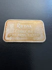 Vintage Royal/Engelhard 1 oz Silver Bar .999 Fine Silver