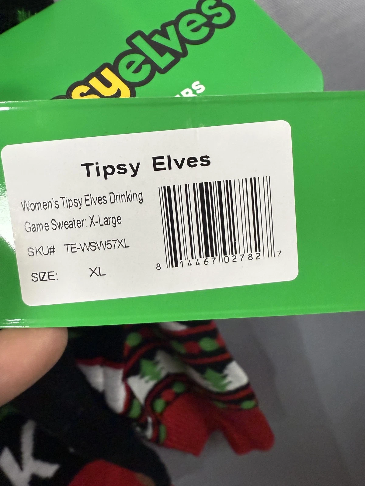 Tipsy Elves Christmas Sweater Womens XL Black Red Drinking Game Target Balls