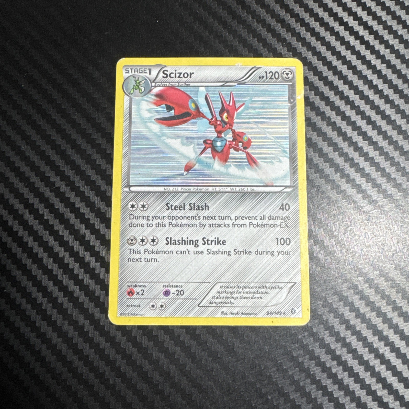 Scizor 94/149 Holo Rare Boundaries Crossed Pokemon HP