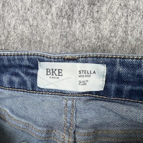 BKE Stella Jeans Damen 27x32 Blau Mid-Rise Slim Fit Flare Stretch Denim Faded - Bild 4 von 18