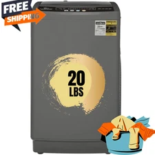 20Lbs Portable Washing Machines Full-Automatic Washer with 10 Washing Programs@