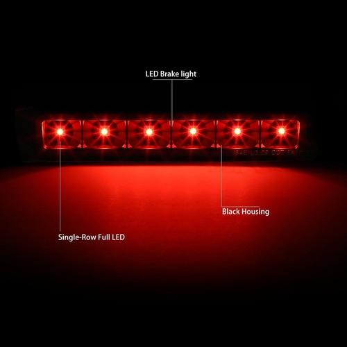 FULL LED THIRD/3RD TAIL BRAKE LIGHT REAR STOP LAMP FOR 12-18 FORD FLEX BLACK - Picture 2 of 5