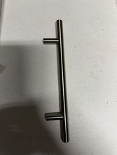 Lot Of 9 - 5  Cabinet Pull In Satin Nickel Modern Round Bar Handle 8  Length