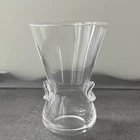 Vintage Steuben “Signet” Crystal Clear Art Glass Thumbprint Vase 6” MCM