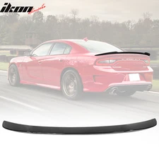 Fits 15-23 Dodge Charger SRT Style Gloss Black Rear Trunk Spoiler Wing Lip ABS