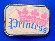 Crown Princess Girlie Statement Novelty Vintage Buckle Down Belt Buckle