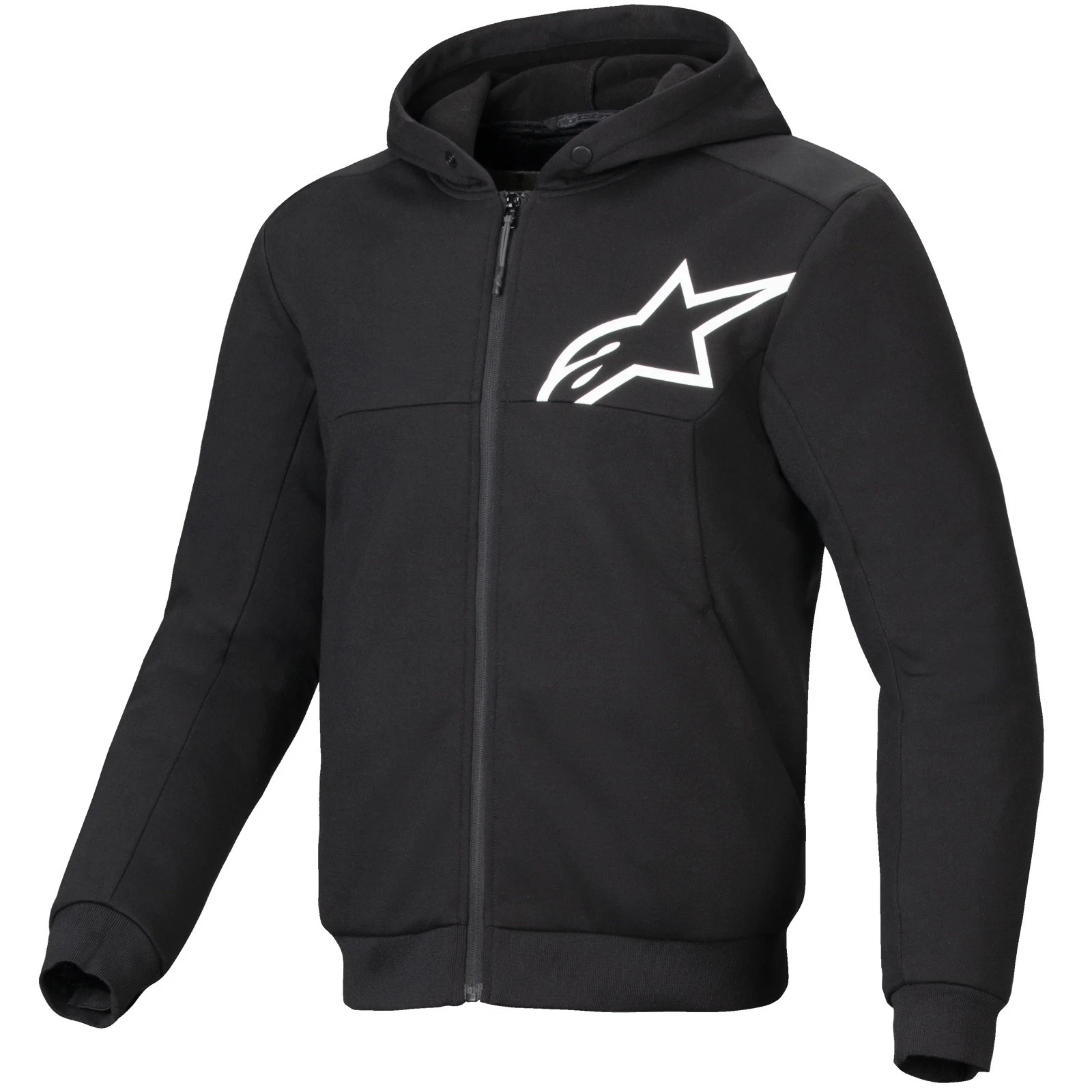 SACAI Felpa con cappuccio sportiva Alpinestars Chrome V2 nero bianco