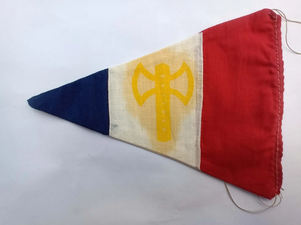 FANION TRICOLORE CJF CHANTIERS DE JEUNESSE FRANCAISE PETAIN - Photo 2/4