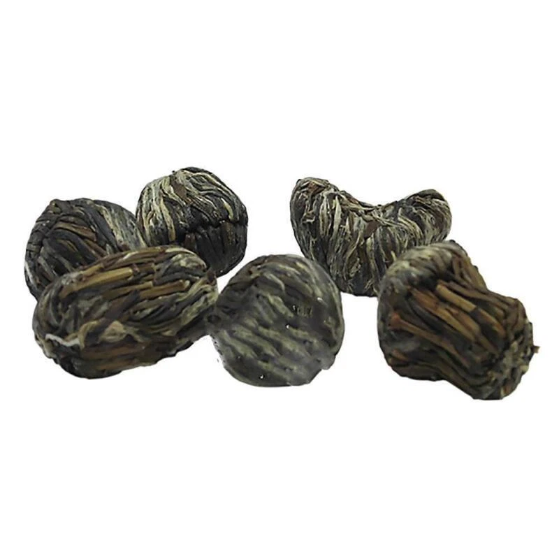 16 piezas diferentes té floreciente hecho a mano, bola flor verde artística Foto 3 de 4