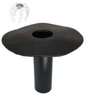 Flat roof drain DN 100 + leaf catch, bitumen/PVC flanges, roof gully, inlet, DN110