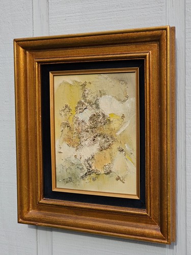 VINTAGE MODERN ABSTRACT MID CENTURY MODERN LANDSCAPE OIL PAINTING 1970's DANA - Picture 8 of 13