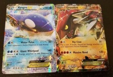 ULTRA RARE Kyogre + Groudon EX Pokemon XY41 XY42 BLACK STAR PROMO Holo Foil - LP on eBay