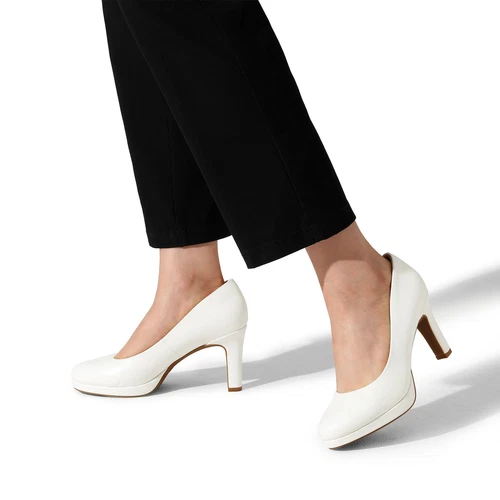Women Slip On Pump Shoes Round Toe Low Heel Wedding Dress Platform Pump Shoes - Foto 11 di 17