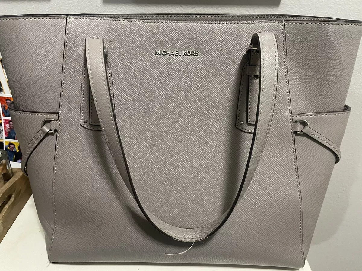 Michael Kors Pearl Grey Large Voyager Tote Bag