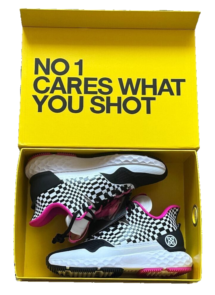 NIB G/FORE Ladies Distorted Check MG4+ Mid Top Golf Shoe in NIB G/FORE Ladies Distorted Check MG4+ Mid Top Golf Shoe in