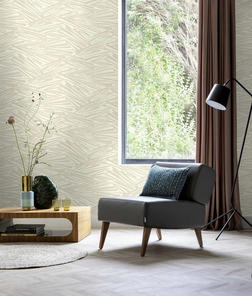 Vliestapete Rasch 3D-Effekt Kratzer Betonoptik Creme Metallic 608328 (4,30€/1Qm)-image
