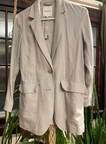 Madewell Breezewoven Larsen Blazer Linen Blend Size XXS, New With Tags - Picture 4 of 4