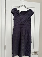 London Times Special Occasion Mother Of The Bride Dress Size 12 Purple Tiered