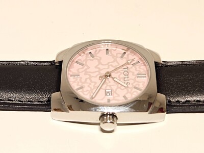 Tous Pink Vintage Watch RETRO LUXURY ELEGANT PINK DIAL LADIES STAINLESS STEEL QUARTZ  main image 3