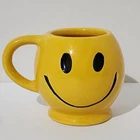 Vintage McCoy Smiley Happy Face Yellow Coffee Cup Mug Or Planter Have a Nice Day