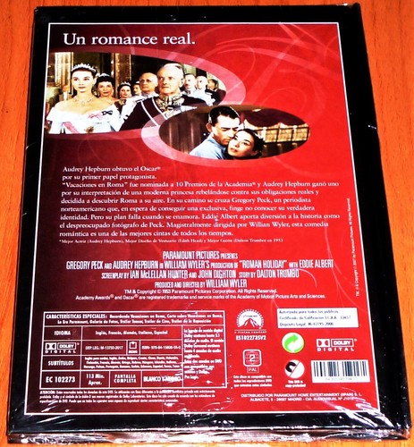 VACACIONES EN ROMA / ROMAN HOLIDAY (DVD R2) DVD + LIBRO , No novela - PRECINTADA - Imagen 3 de 3