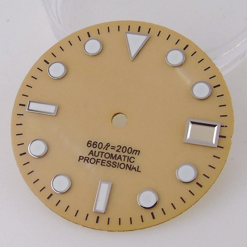 28.5mm Black Golden White Shell Watch Dial For Japan NH36A NH35A Movement - Picture 17 of 23