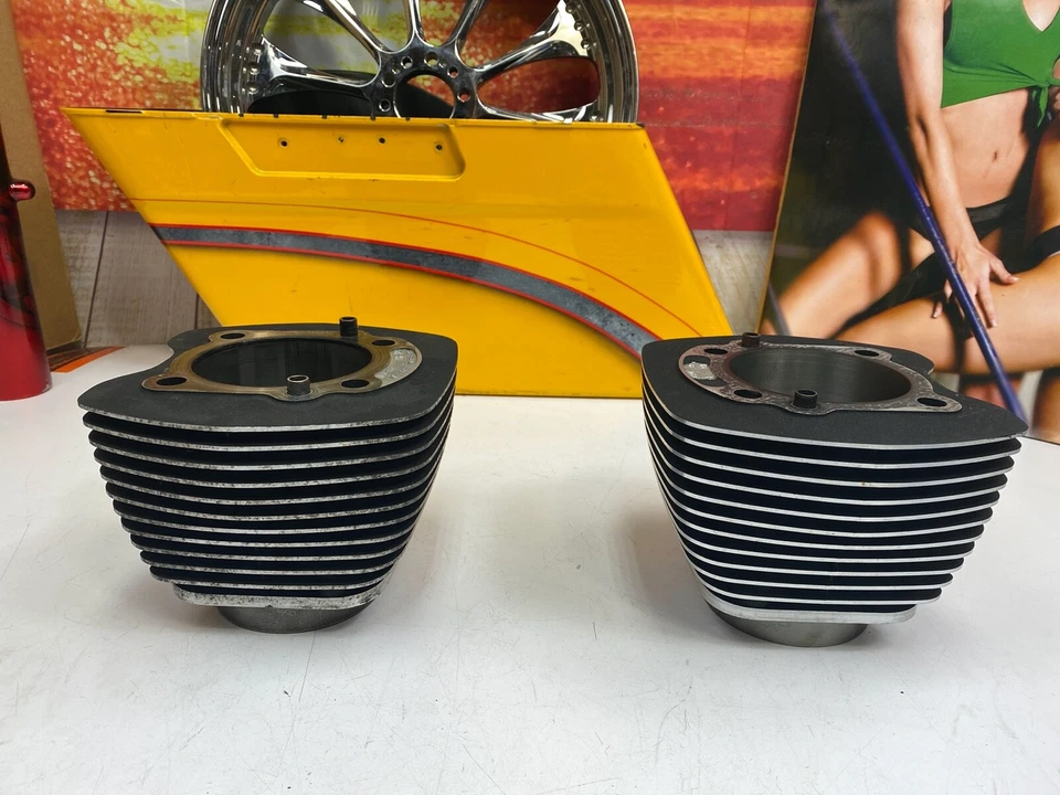 🔥00-13 Harley Touring Softail Dyna 88 96ci Engine Cylinder Jug Pair 3.750 OEM - Image 4 of 4
