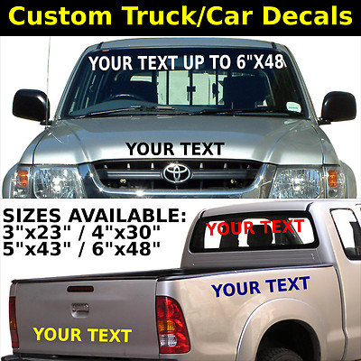 Car Plate Frames Custom Window Decals – Lot Of 5 Outdoor Vinyl Lettering Stickers