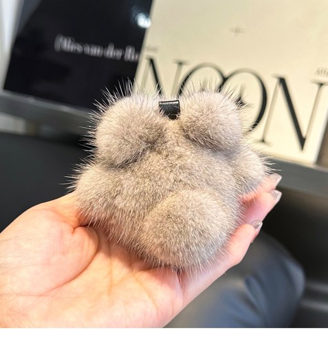 Adorable Bolso Colgante Coche Teléfono Llavero Bola de Piel de Totoro Bola de Piel de Visón Real - Imagen 8 de 9
