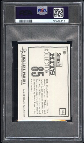 1985 Panini Smash Hits Sticker #126 The Jacksons PSA 9 - BIG CASE Highest Grade - Picture 2 of 2