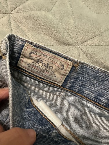 Polo Ralph Lauren Crosby Stars Distressed Denim Shorts - Picture 4 of 5