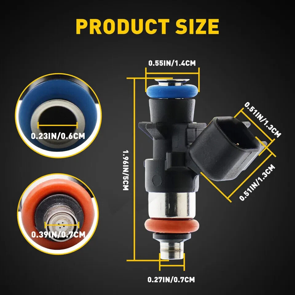 Juego de 6 inyectores de combustible para Dodge Grand Caravan 2011-2017 3,6 L V6 0280158233 EE. UU. Foto 2 de 4