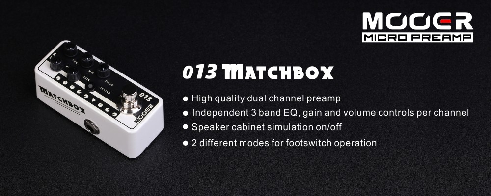 Mooer Micro Preamp 013 Matchbox based on Matchless C30 NEW