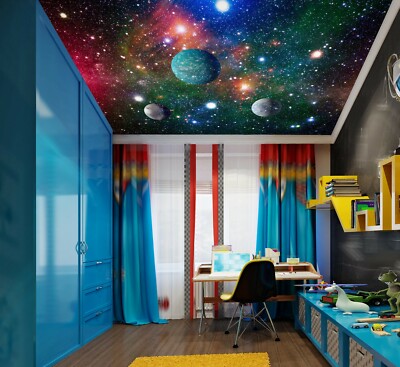 3D Planet Sterne 3173 Geschäft Tapete Wandgemälde Selbstklebend Handel Zoe