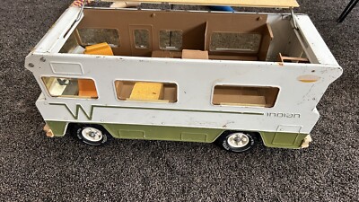 Vintage 1970's Tonka Winnebago Indian Pressed Steel RV Camper