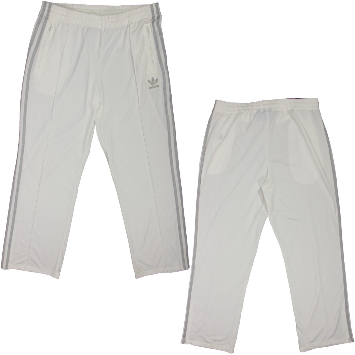 ADIDAS FireBird vintage Track Pants- L- NEW- white & silver ADIDAS FireBird vintage Track Pants- L- NEW- white & silver