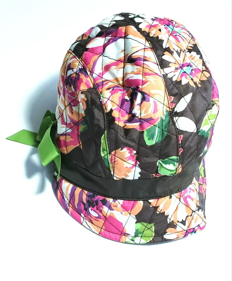 Sombrero de Newsgirl Floral Vera Bradley en Inglés Rosa Lateral Bow Talla Única Forrado Cálido Foto 2 de 4