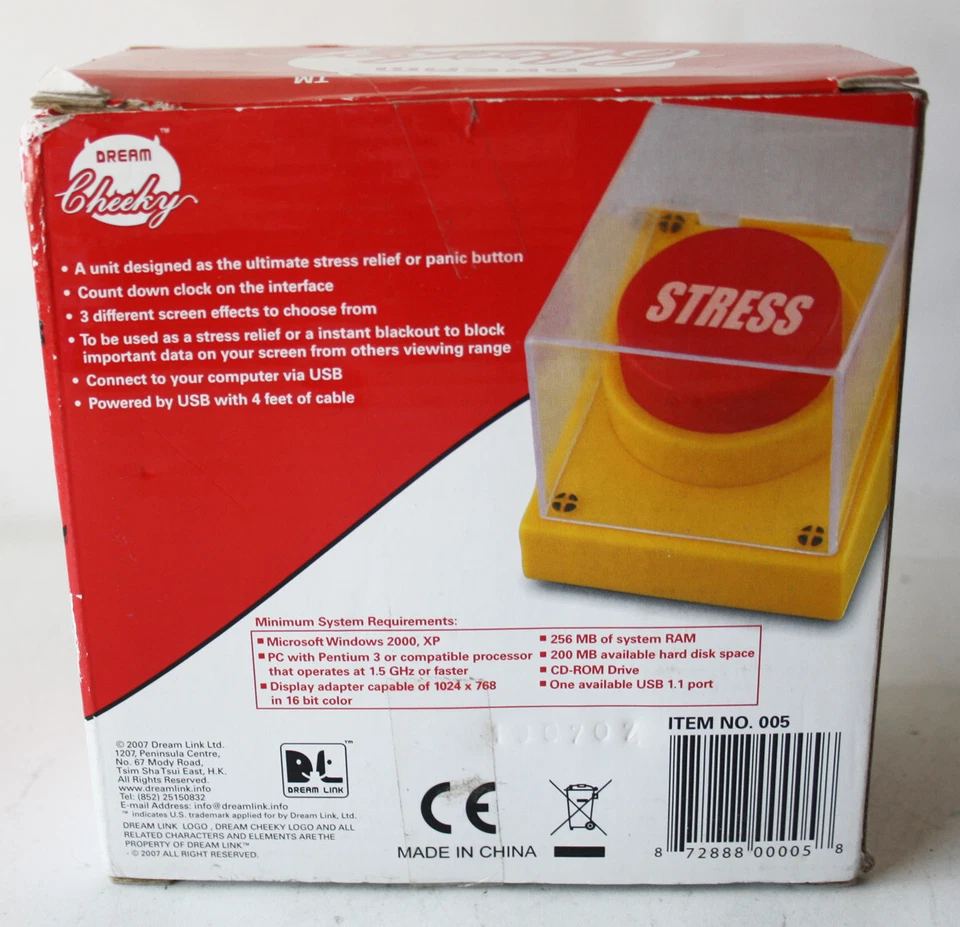 RARE 2007 USB STRESS BUTTON DREAM CHEEKY NEW NOS ! - Image 2 of 4
