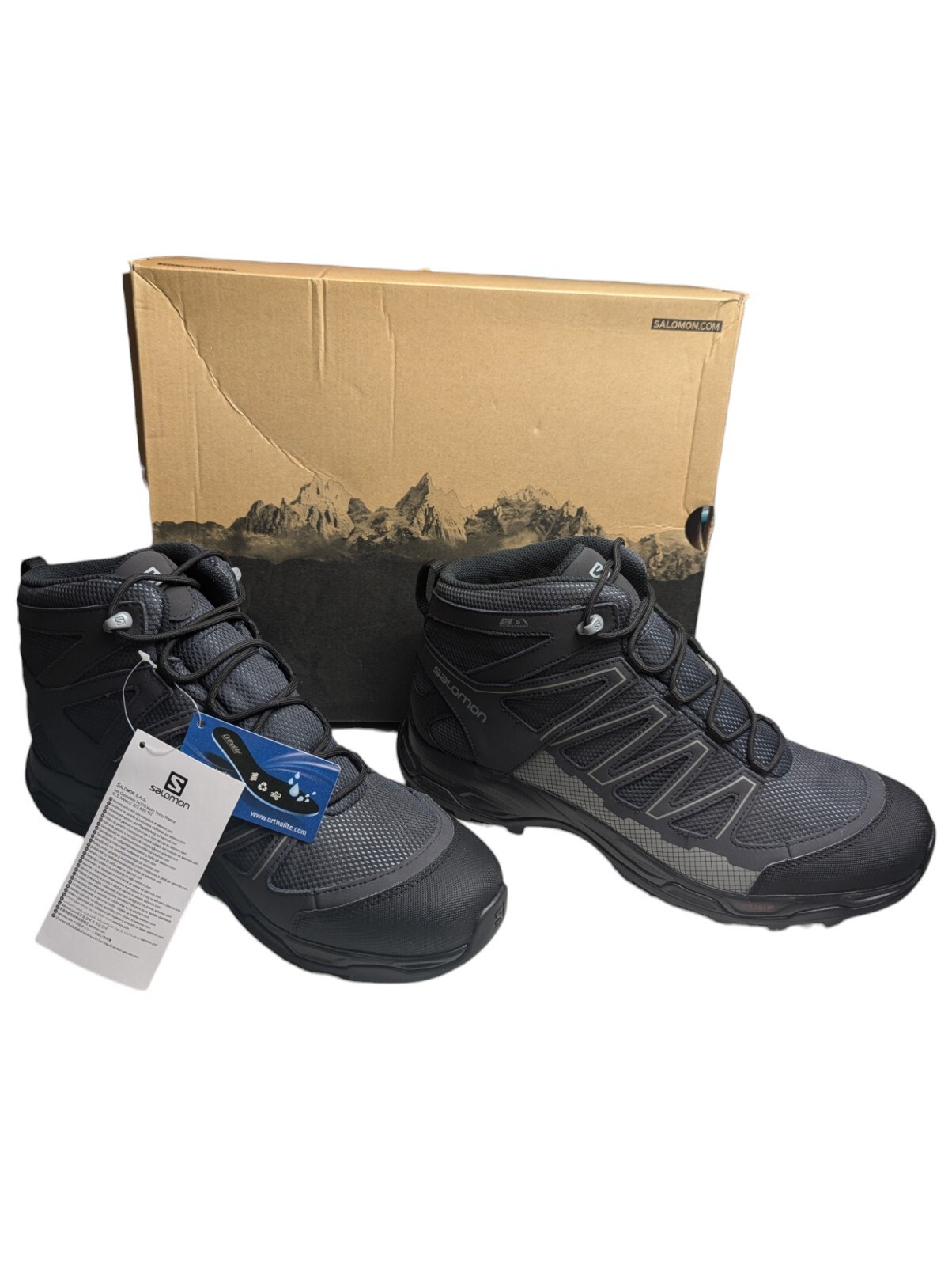 Stivali da trekking impermeabili SALOMON Pathfinder Mid CSWP Clima Shield da uomo US 12 nuovi