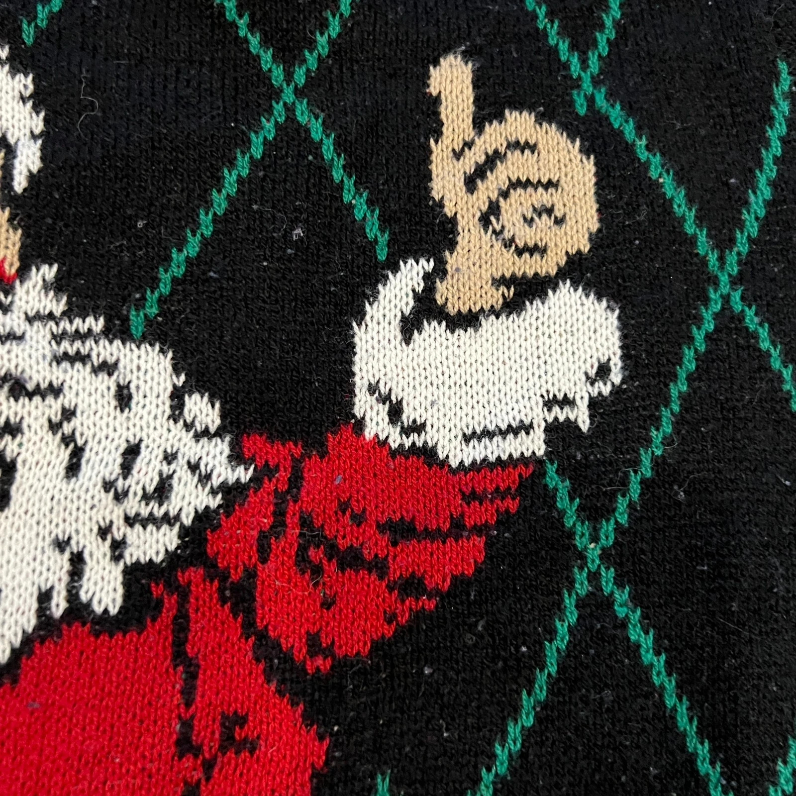 Ugly Holiday Sweater Santa Claus Thumbs Up Christmas Party Size xl