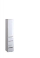 Held Parma Midischrank Hochschrank Badschrank B: 25 Cm Hochglanz Weiß