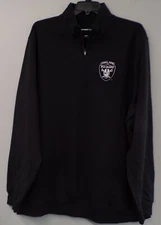 NFL Oakland Raiders Logo 1/4 Zip Heavyweight Fleece Pullover XS-4XL, LT-4XLT New