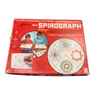 Vintage Kenner Spirograph Stencil Drawing Set 1967 No 401 with Refill Kit No 404