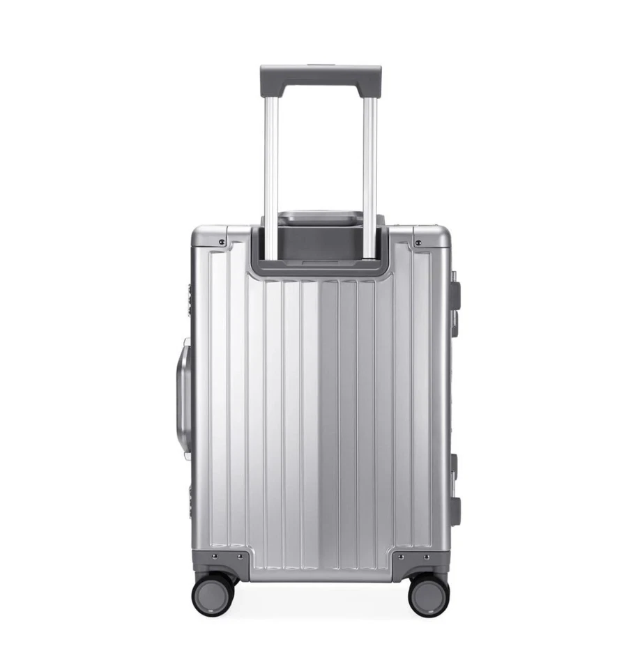 Koffer Reisekoffer Hartschale aus Aluminium Heuer "Stripe" Luxus AluminiumKoffer - Bild 4 von 4