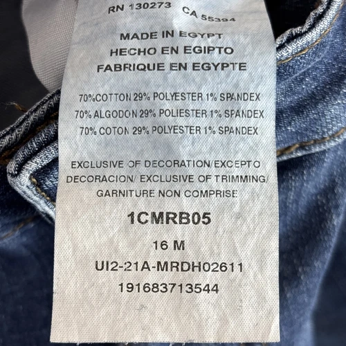 Lee Women Cut Off Denim Shorts 16 34x4Mid Rise Raw Hem Whiskered Med Wash VTG - Picture 15 of 15