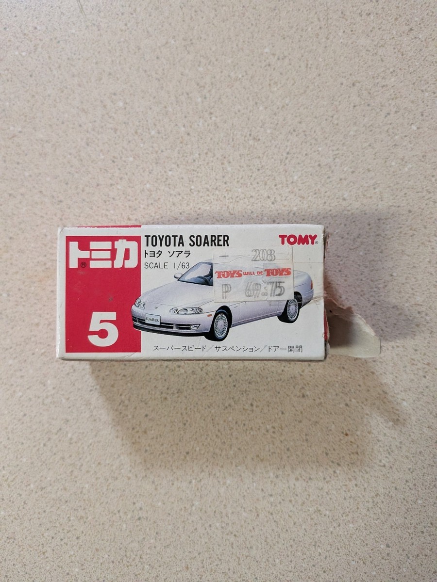 トミカ Toyota SOARER ミニカー Tomica Toyota Soarer 1/63 scale red box #5 never open out of bag
