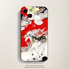 Artistic Traditional Ink Horse Design Protective Case Fits iPhone 11 to 17