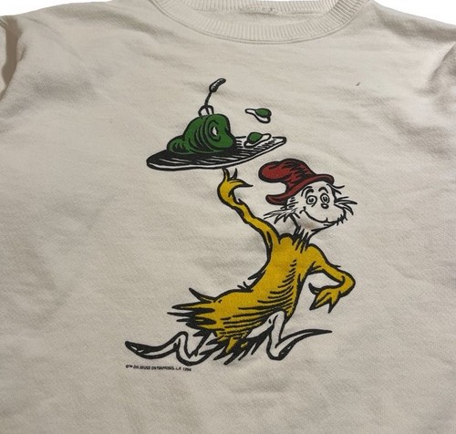 Felpa vintage Dr Seuss uova verdi e prosciutto anni 90 Sam I Am - Foto 2 di 5