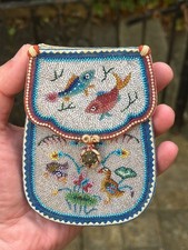 Chinese Antique Silk Embroidered Peranakan Straits Wedding Purse Oh Pao Nyonya